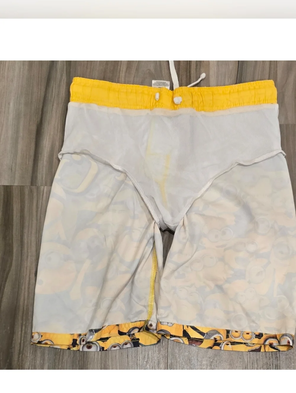 Despicable Me Minions Swim Trunks Boys Large Yellow Graphic Swim Shorts